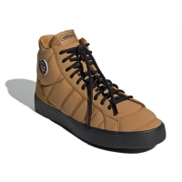 Зимние кроссовки Adidas Basket Profi высокие коричневые